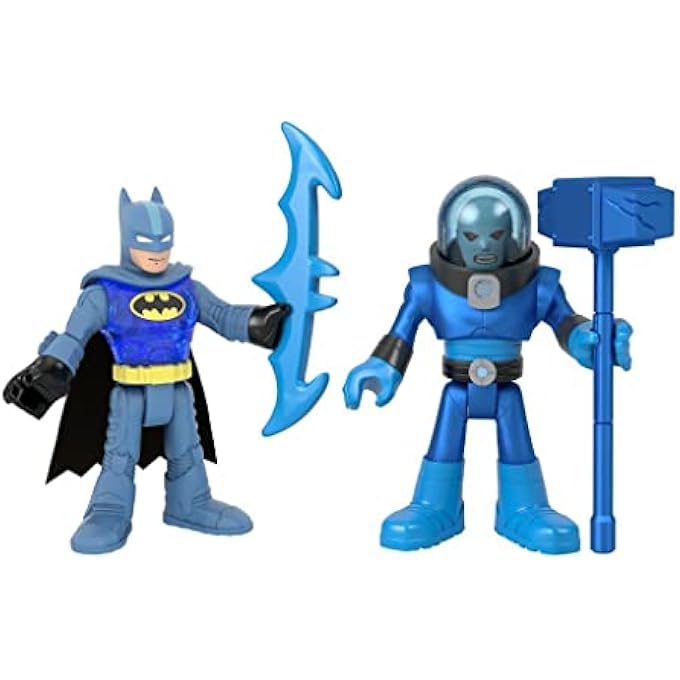 IMAGINEXT DC SUPER FRIENDS BATMAN & MR FREEZE FIGURE SET FOR PRESCHOOL KIDS AGES 3 TO 8 YEARS - Image 1